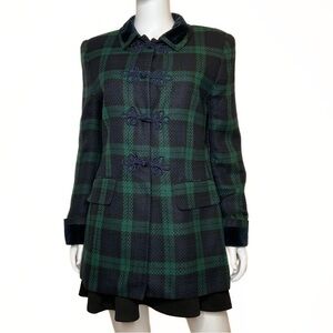 VTG 90s Jones New York Plaid Blazer Womens SZ 6 Dark Academia Preppy Office Geek